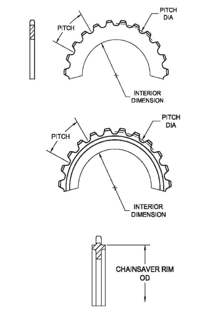 HEAVY DUTY REPLACEMENT SPROCKET SEGMENTS