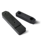 slider blocks have a low coefficient of friction, are shock absorbing, and impact resistant