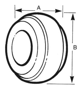 Self-Aligning Bearing Insert by Diversified Plastics self-aligning bearing inserts, circular, interchangeable with all standard pillow block, tap, base