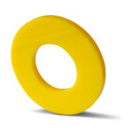 Yellow 90A Urethane Valve Seat for direct replacement of of valve seat, sized for 14” Willet Pump