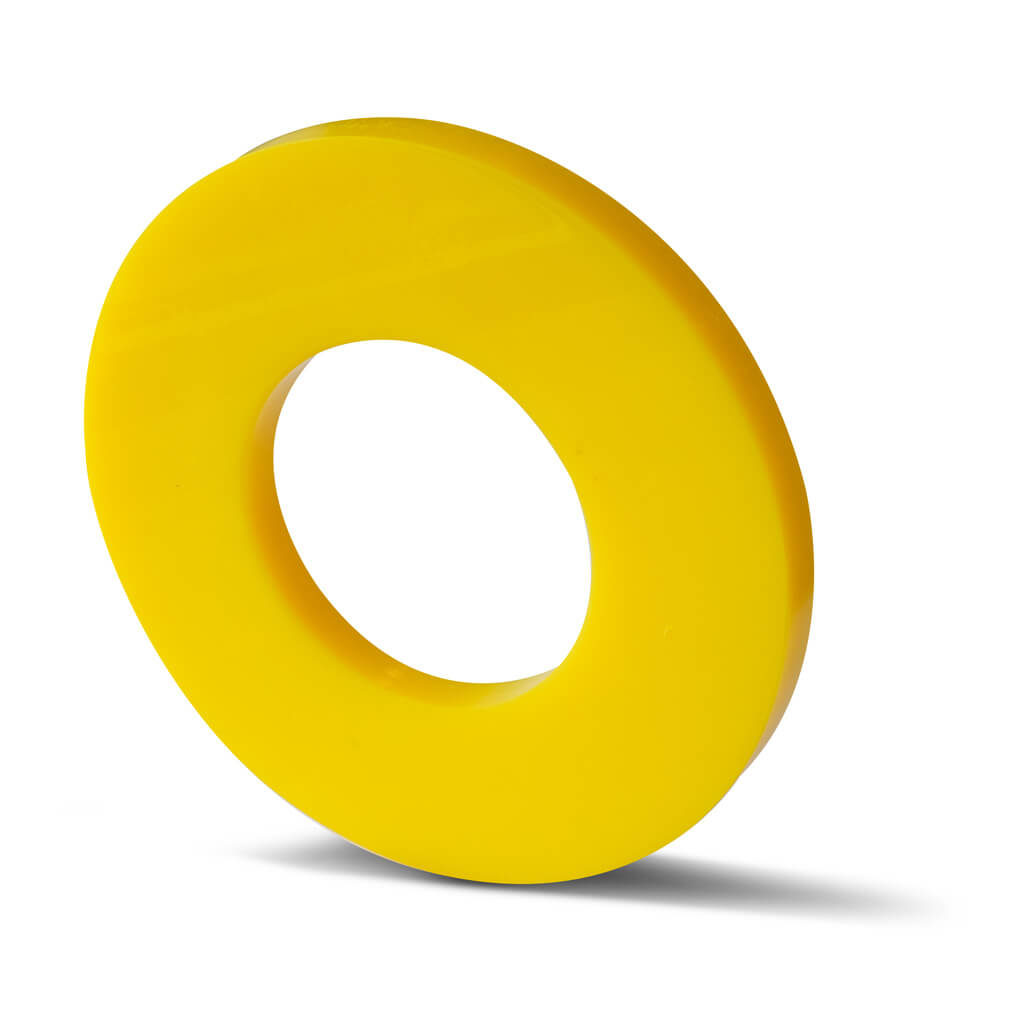 Yellow 90A Urethane Valve Seat for direct replacement of of valve seat, sized for 14” Willet Pump